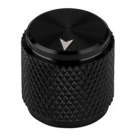Small Aluminum Guitar / Amplifier Knob 0.5" - Black